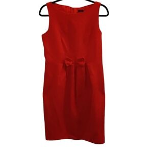 David Meister Red Orange Sleeveless Dress Size 8